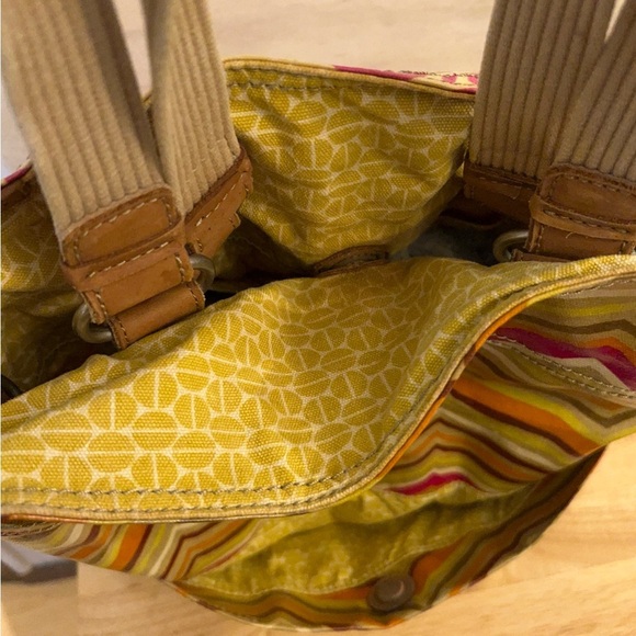 FOSSIL Key Per Coated
Canvas Leather Trim Multi
Pattern Hobo 
Purse - Picture 6 of 16